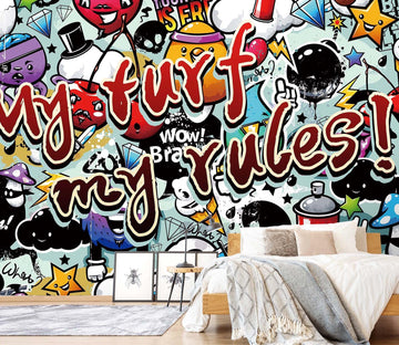 3D Graffiti Cartoon 156 Wall Murals Wallpaper AJ Wallpaper 2 