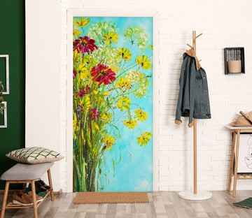 3D Yellow Flower 851 Skromova Marina Door Mural
