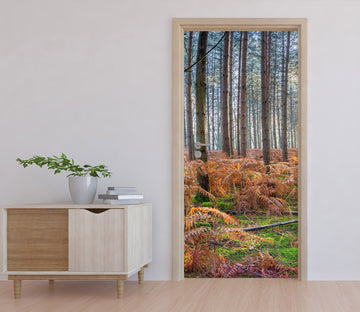 3D Yellow Pine Leaf 5115 Assaf Frank Door Mural