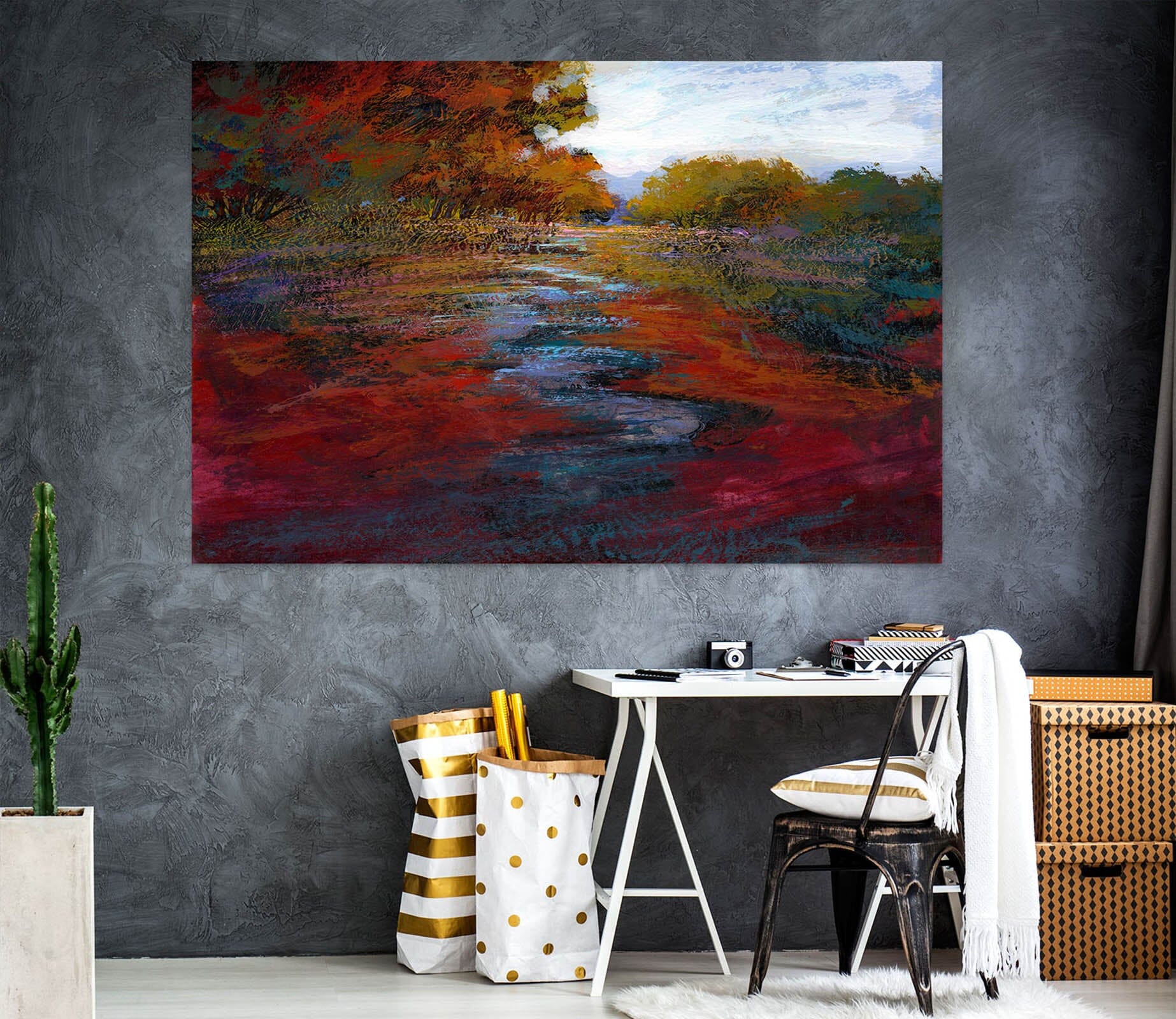3D Red River 041 Michael Tienhaara Wall Sticker Wallpaper AJ Wallpaper 2 