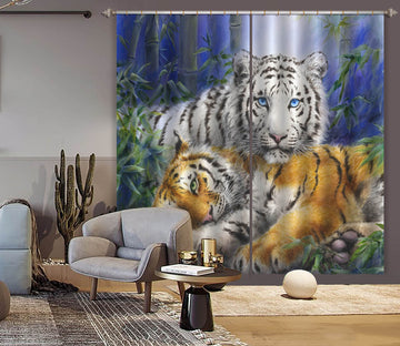 3D Bamboo Tiger 9001 Kayomi Harai Curtain Curtains Drapes