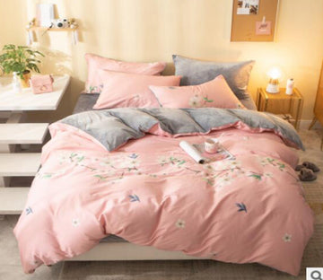 3D Pink 18075 Bed Pillowcases Quilt