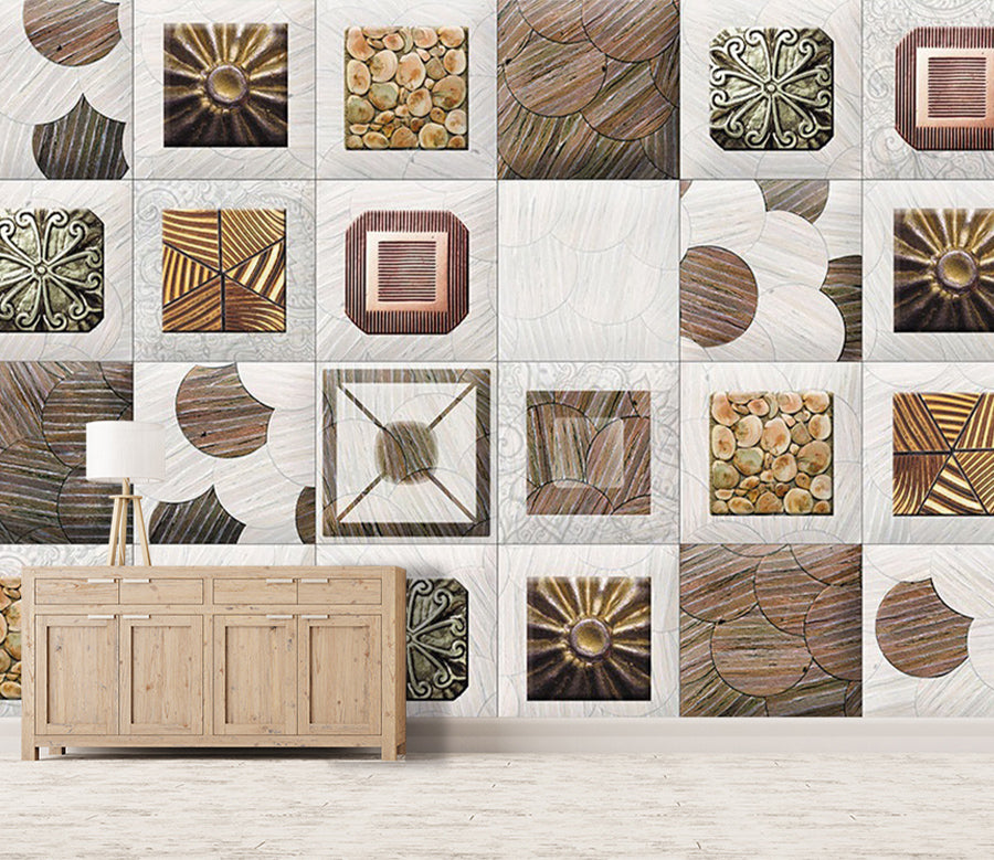 3D Carved Square WC429 Wall Murals