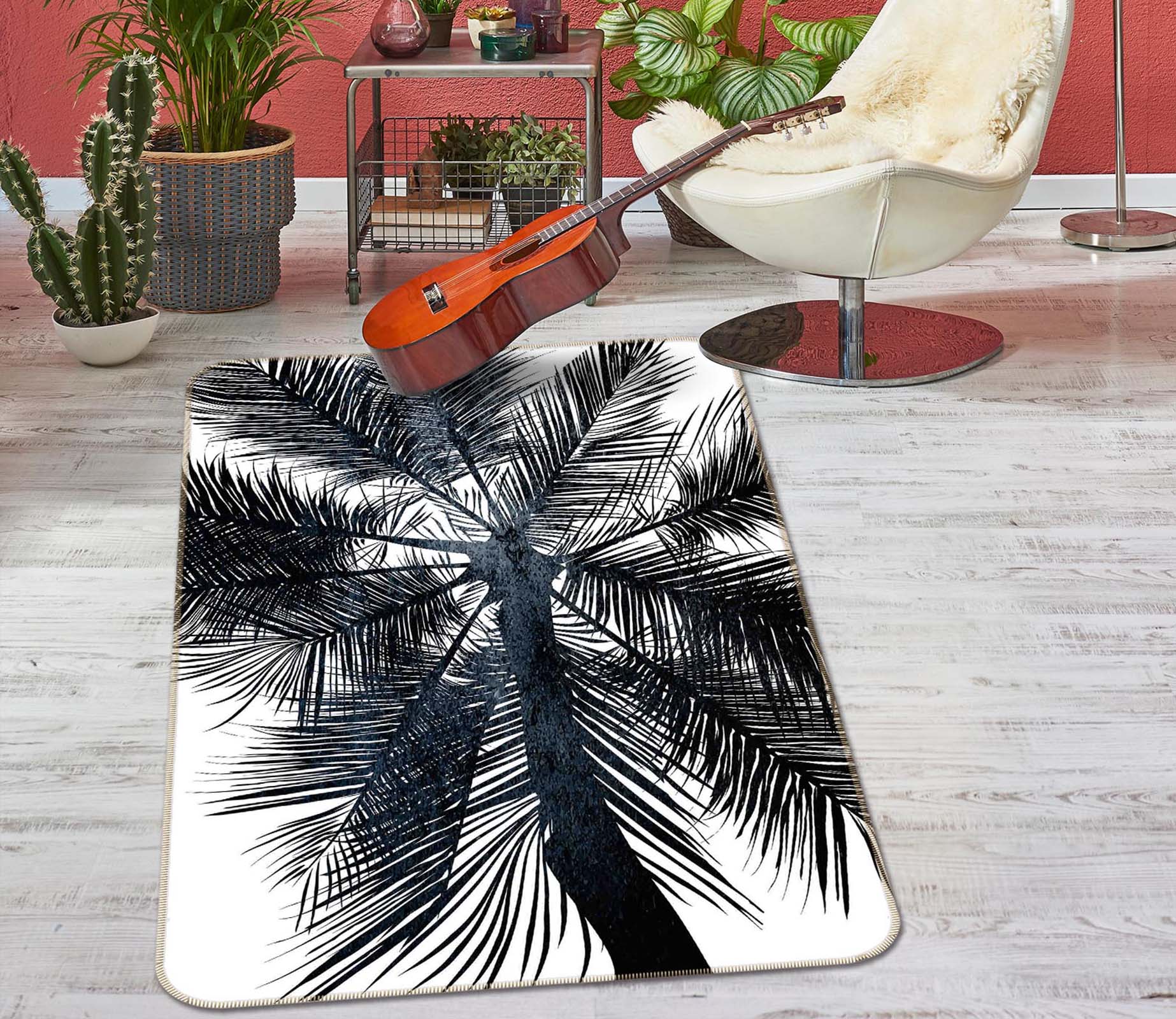 3D Black Coconut 84130 Boris Draschoff Rug Non Slip Rug Mat
