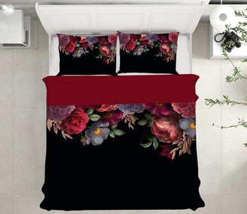 3D Black Flower Bush 18156 Uta Naumann Bedding Bed Pillowcases Quilt