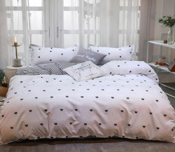 3D Little Love Dots On Pink Bottom 5194 Bed Pillowcases Quilt