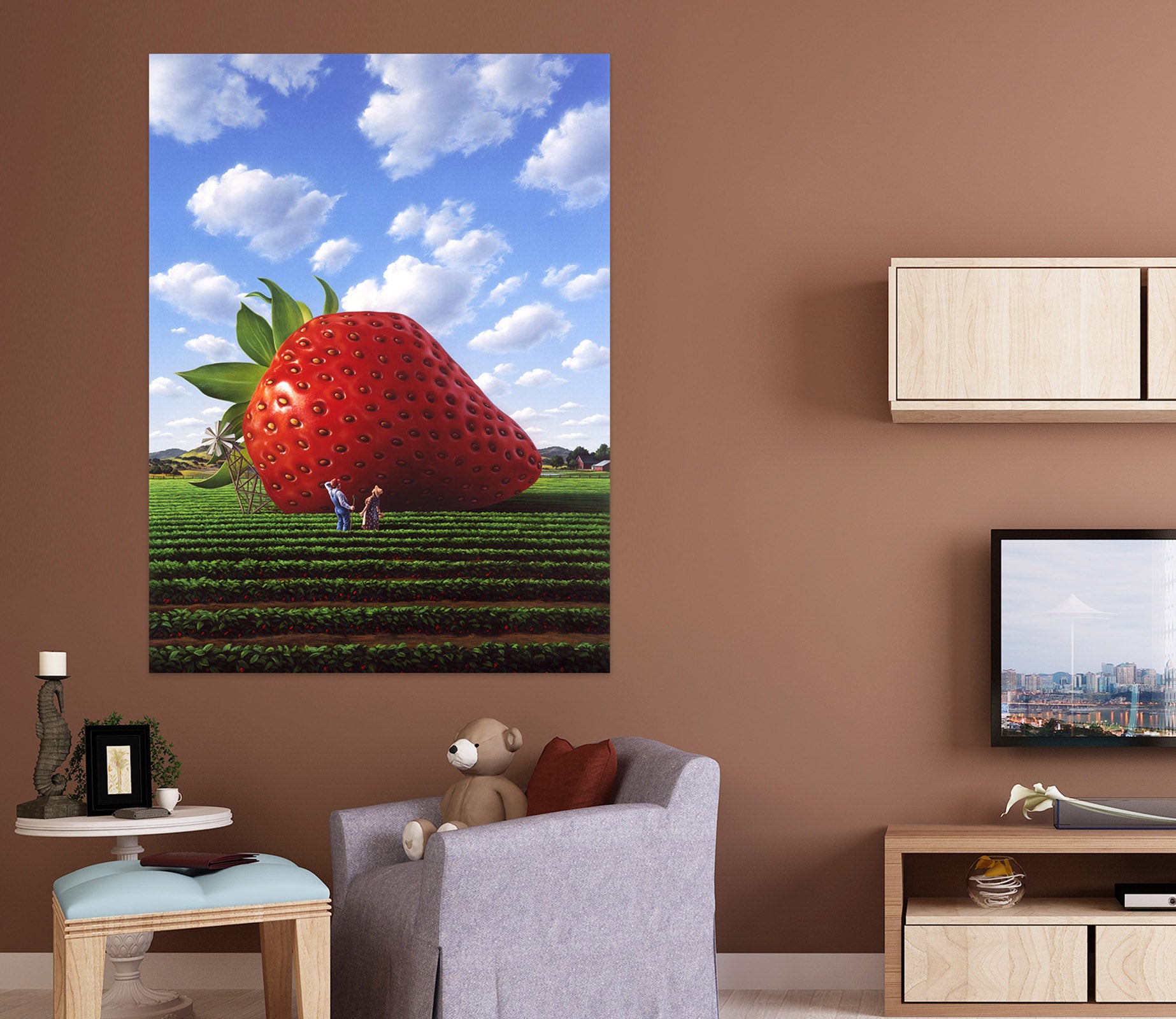 3D Giant Strawberry 85197 Jerry LoFaro Wall Sticker