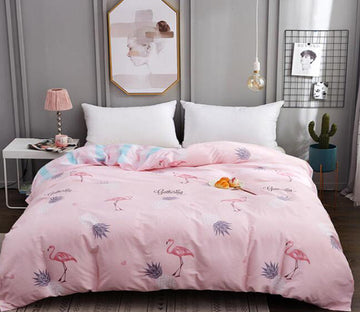 3D Pink Flamingo 3131 Bed Pillowcases Quilt