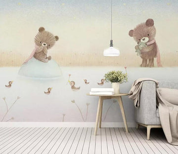 3D Cute Bear 736 Wall Murals Wallpaper AJ Wallpaper 2 