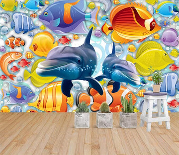 3D Color Fish 2530 Wall Murals Wallpaper AJ Wallpaper 2 