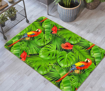 3D Leaves Parrot 30174 Non Slip Rug Mat