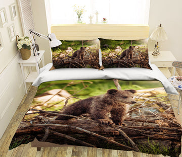 3D Twig Bear 020 Bed Pillowcases Quilt