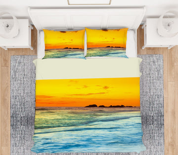 3D Sea Sunset 16057 Bed Pillowcases Quilt