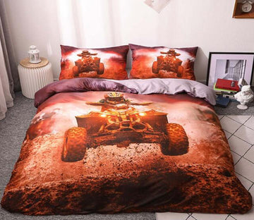 3D Mud Pit Car 5054 Bed Pillowcases Quilt