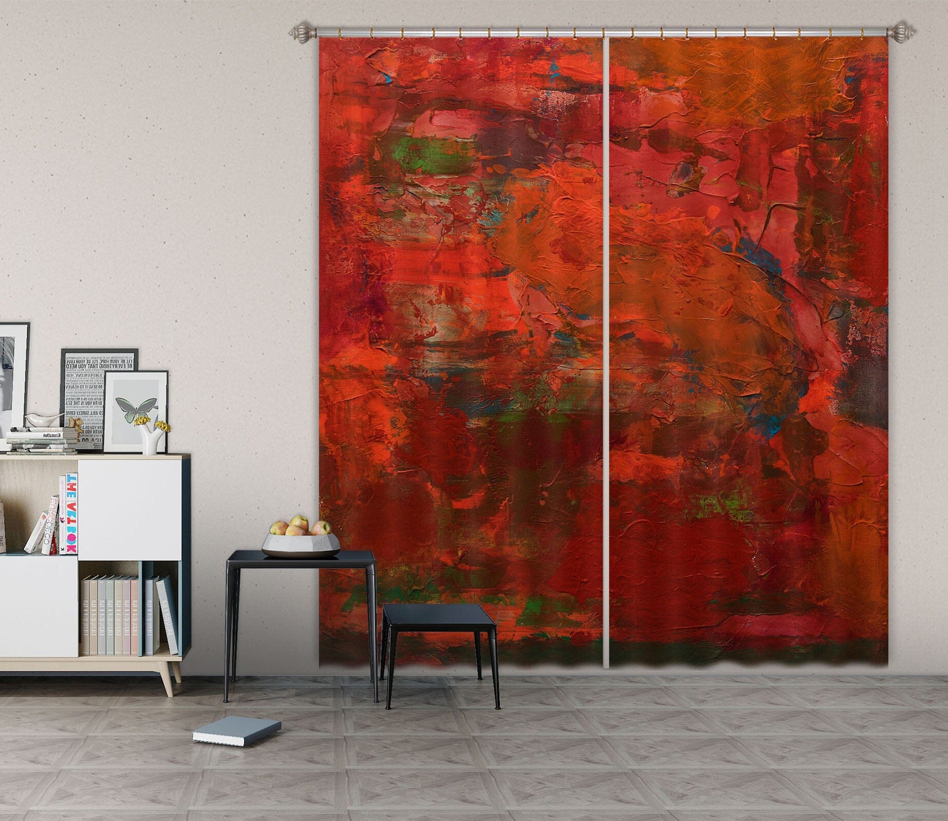 3D Red Ocean 108 Allan P. Friedlander Curtain Curtains Drapes Curtains AJ Creativity Home 