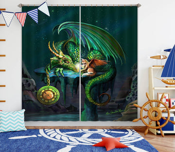 3D Dragon Valley 126 Rose Catherine Khan Curtain Curtains Drapes Curtains AJ Creativity Home 