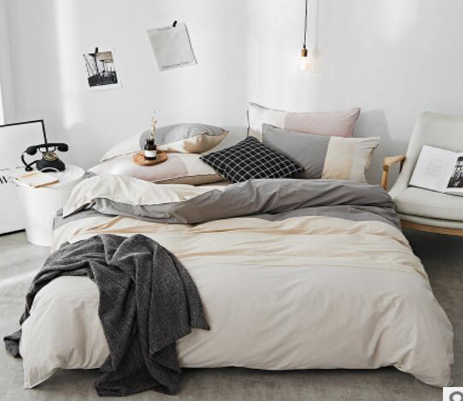 3D Cream Color 15117 Bed Pillowcases Quilt