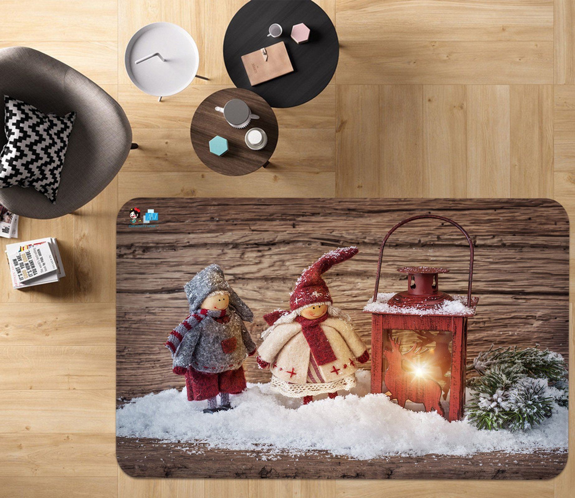 3D Oil Lamp Doll 016 Non Slip Rug Mat Mat AJ Creativity Home 