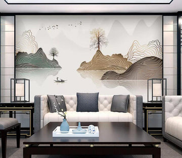 3D Mountain River 1921 Wall Murals Wallpaper AJ Wallpaper 2 