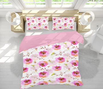 3D Pink Flower 18178 Uta Naumann Bedding Bed Pillowcases Quilt