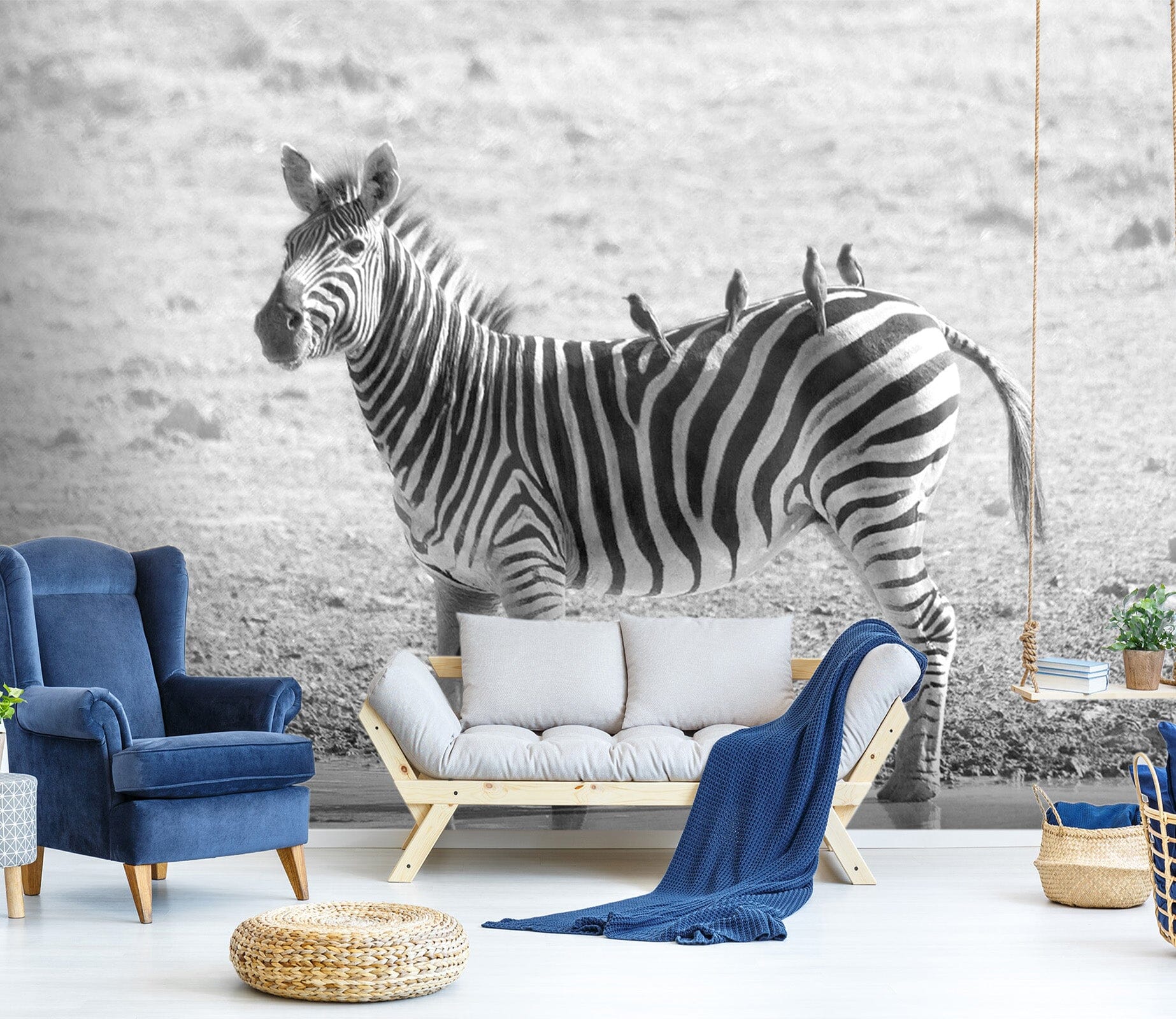 3D River Zebra 354 Wall Murals Wallpaper AJ Wallpaper 2 