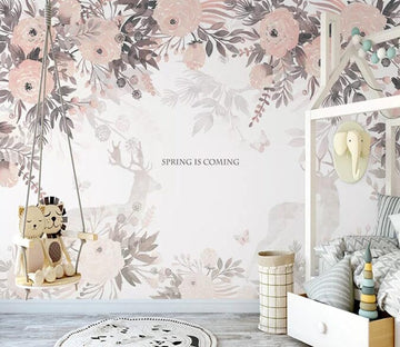 3D Flowers And Leaves 2157 Wall Murals Wallpaper AJ Wallpaper 2 