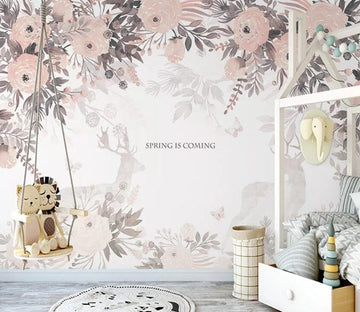 3D Flowers And Leaves 2157 Wall Murals