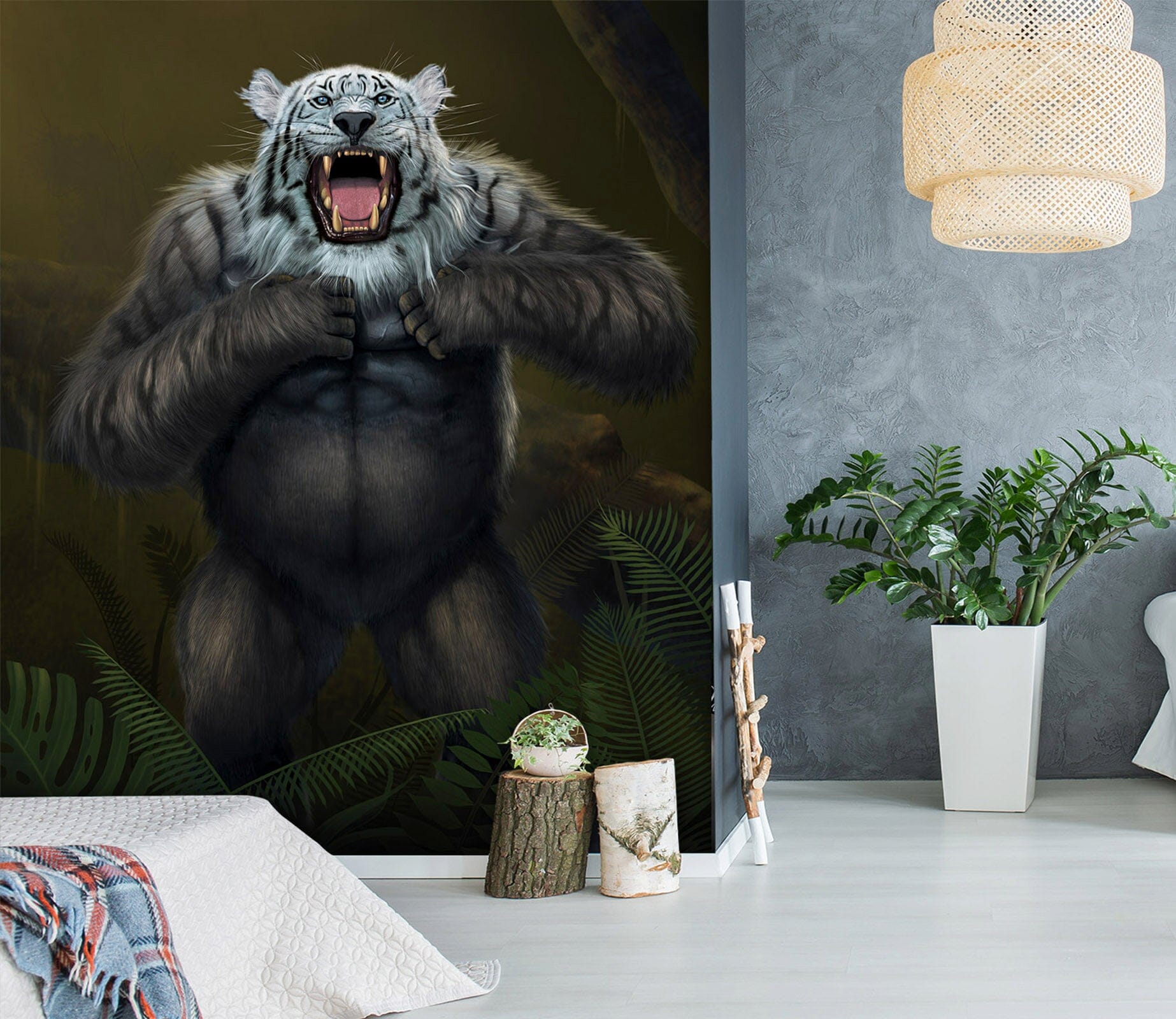 3D Tigerilla 1560 Wall Murals Exclusive Designer Vincent Wallpaper AJ Wallpaper 2 