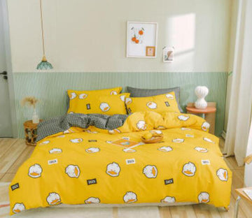 3D Duck Head 40078 Bed Pillowcases Quilt