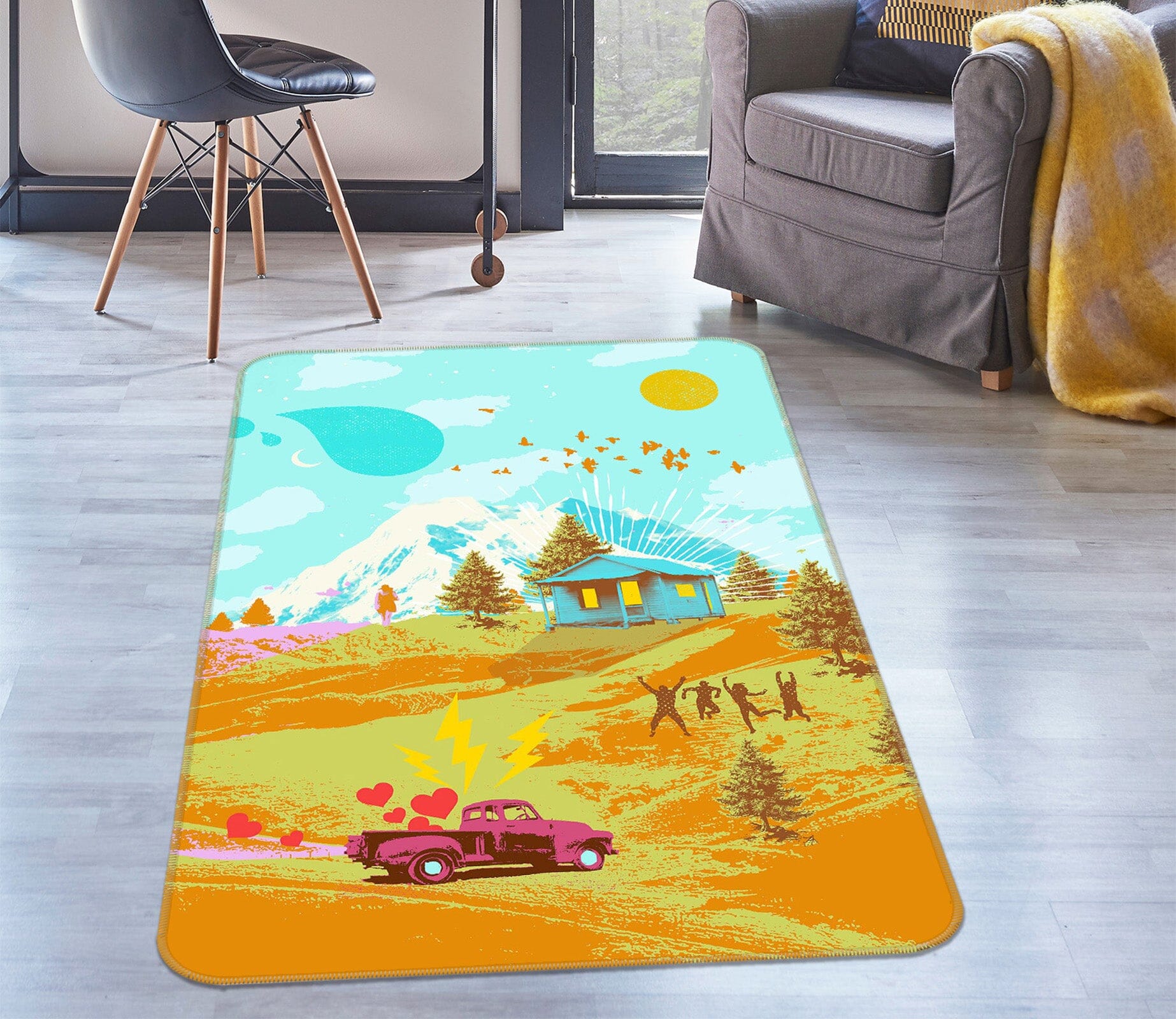 3D Outdoor Outing 1049 Showdeer Rug Non Slip Rug Mat Mat AJ Creativity Home 