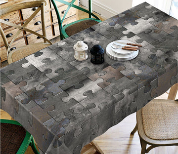 3D Gray Puzzle 2 Tablecloths Wallpaper AJ Wallpaper 