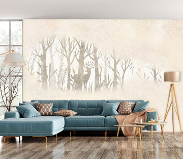 3D Forest Deer 1546 Wall Murals Wallpaper AJ Wallpaper 2 