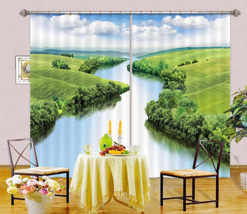 3D Forest River 105 Curtains Drapes Wallpaper AJ Wallpaper 