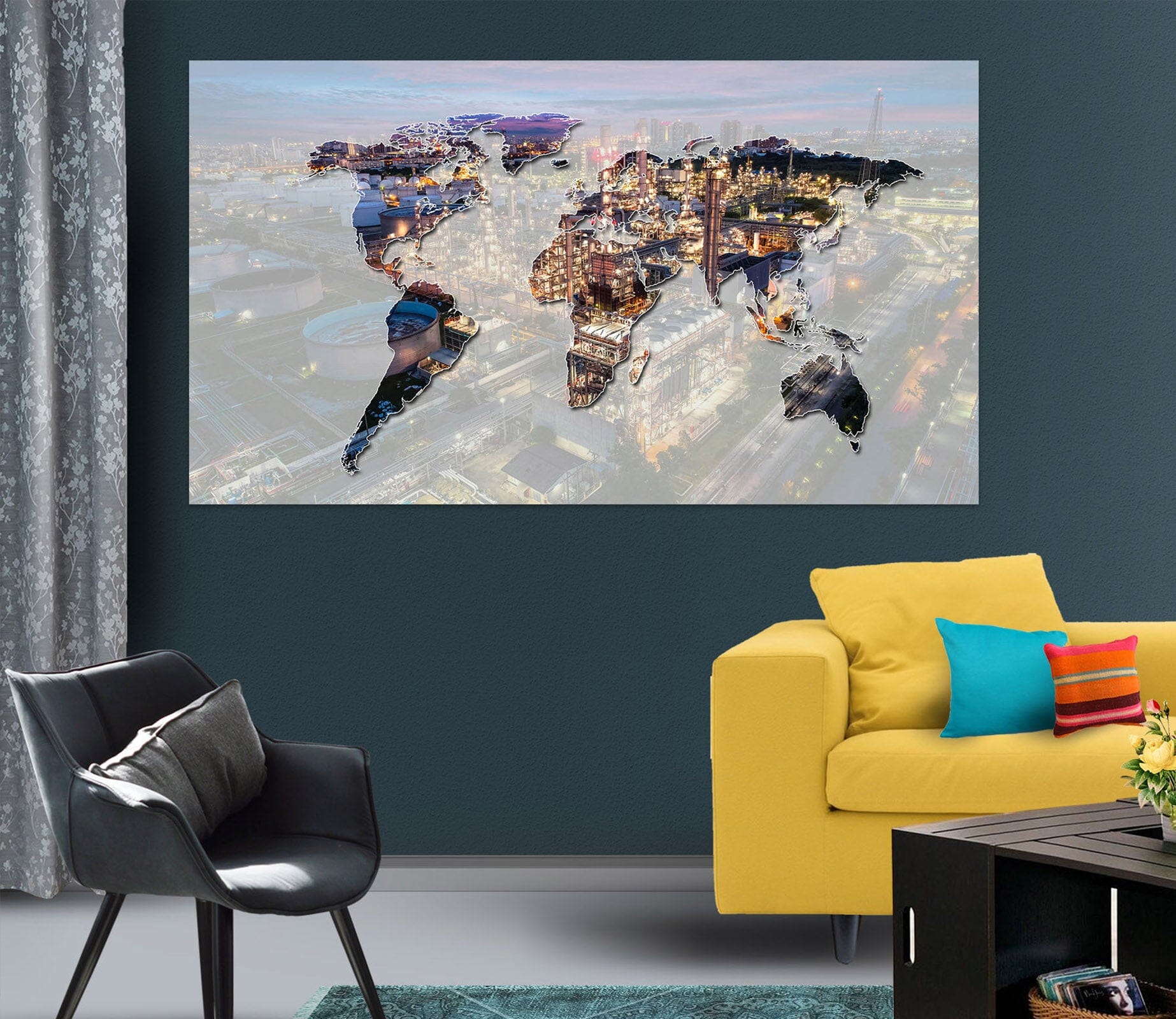3D Color Pattern 249 World Map Wall Sticker Wallpaper AJ Wallpaper 2 