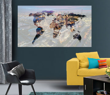3D Color Pattern 249 World Map Wall Sticker Wallpaper AJ Wallpaper 2 