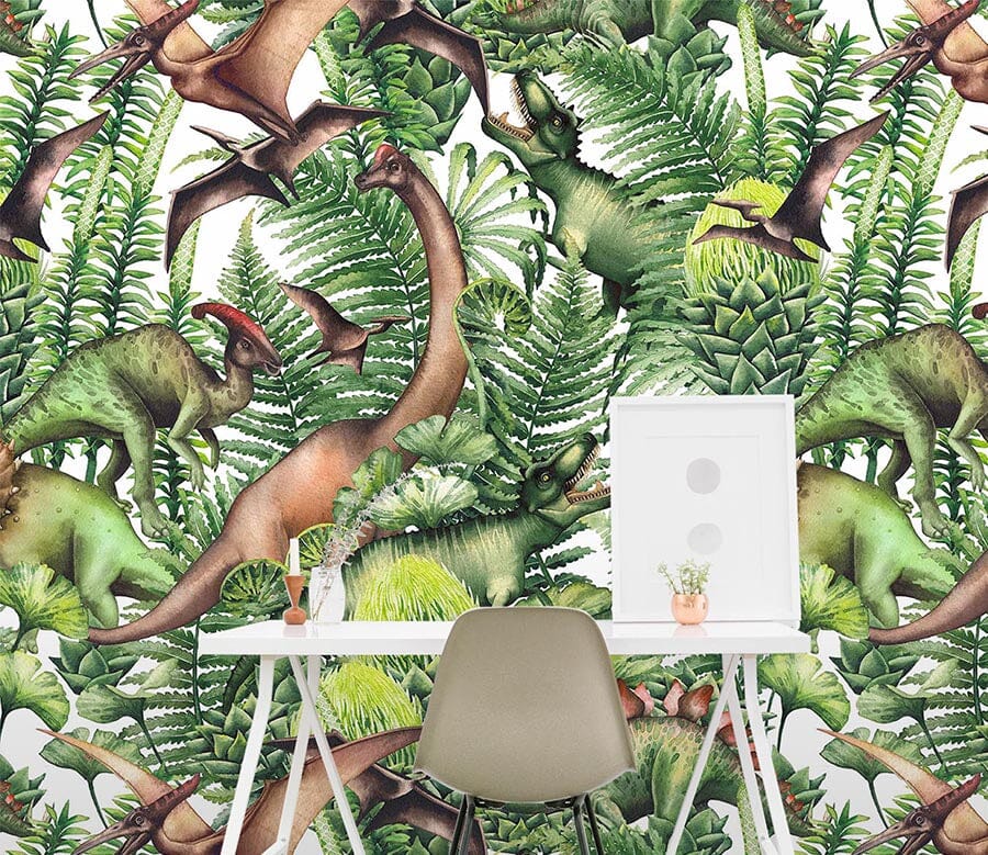 3D Dinosaur Forest 1597 Wall Murals Wallpaper AJ Wallpaper 2 
