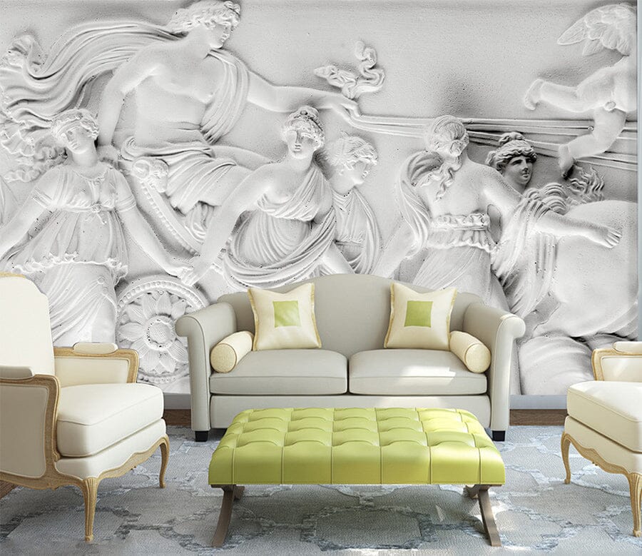 3D Carving Girl 1556 Wall Murals Wallpaper AJ Wallpaper 2 