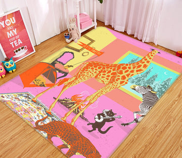 3D Animals Room 84099 Showdeer Rug Non Slip Rug Mat