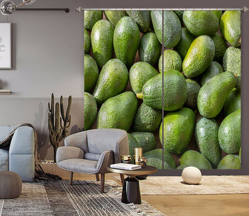 3D Fruit Avocado 6553 Assaf Frank Curtain Curtains Drapes