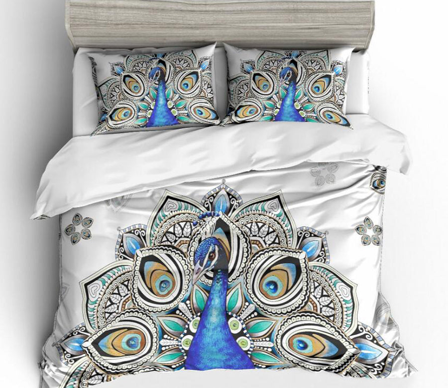 3D Pattern Peacock 6075 Bed Pillowcases Quilt