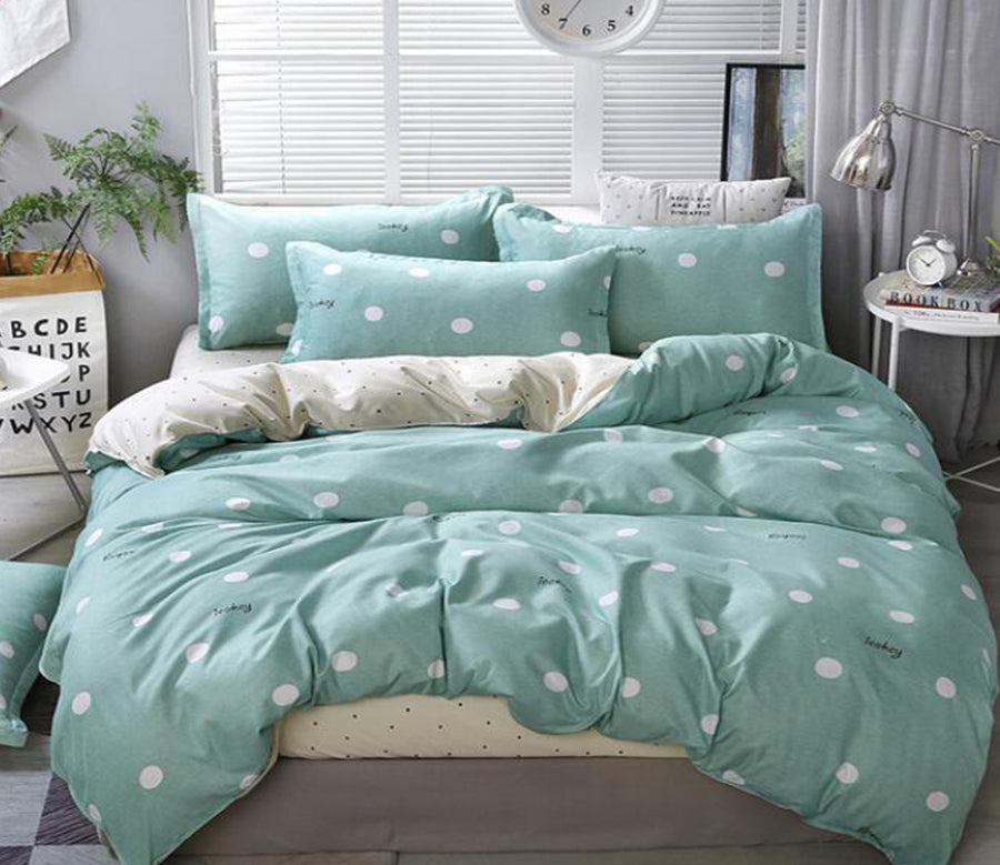 3D Light Green Wave Point 12156 Bed Pillowcases Quilt