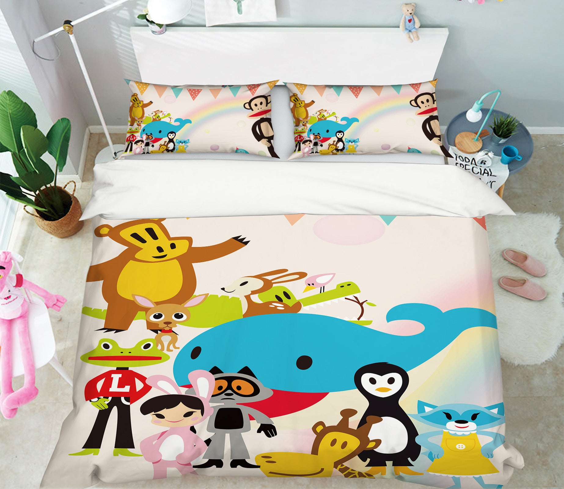 3D Cartoon Animals 13135 Bed Pillowcases Quilt