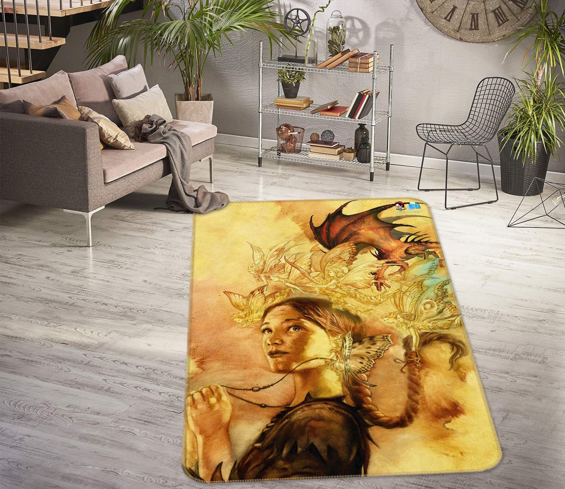3D Woman 6032 Ciruelo Rug Non Slip Rug Mat