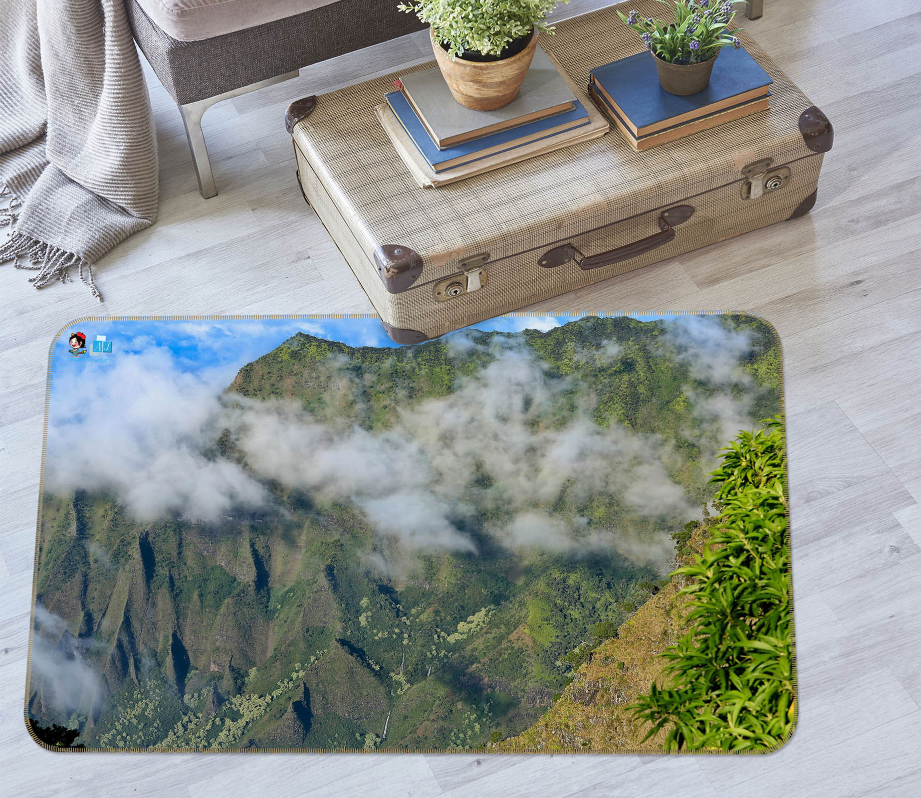 3D Mountain Rock 11191 Kathy Barefield Rug Non Slip Rug Mat