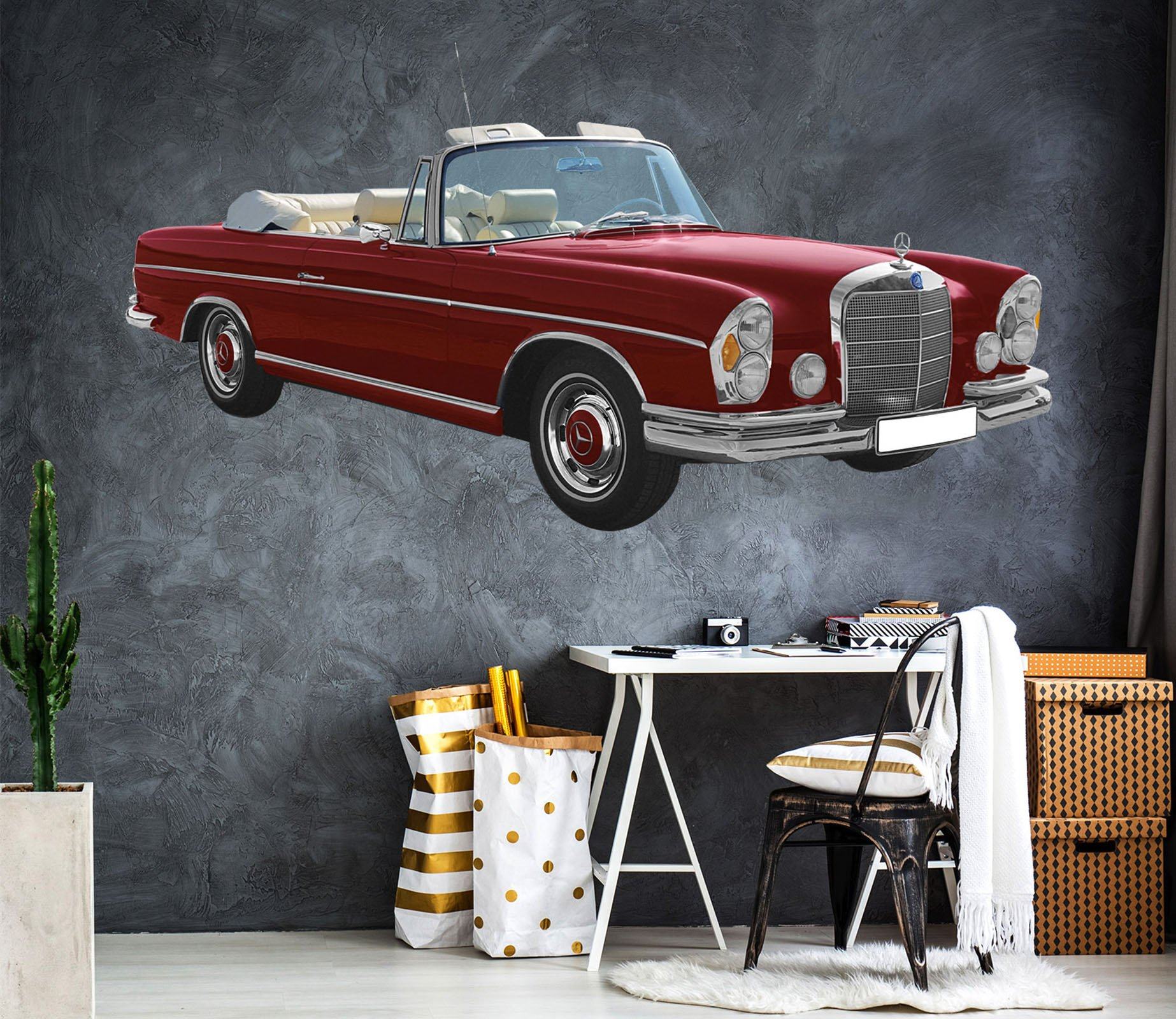 3D Mercedes-benz RED 0197 Vehicles Wallpaper AJ Wallpaper 