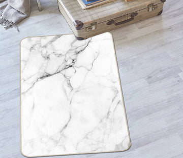 3D White Marble 26056 Non Slip Rug Mat