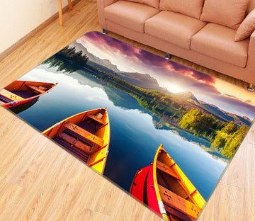 3D Lake Boat 35010 Non Slip Rug Mat