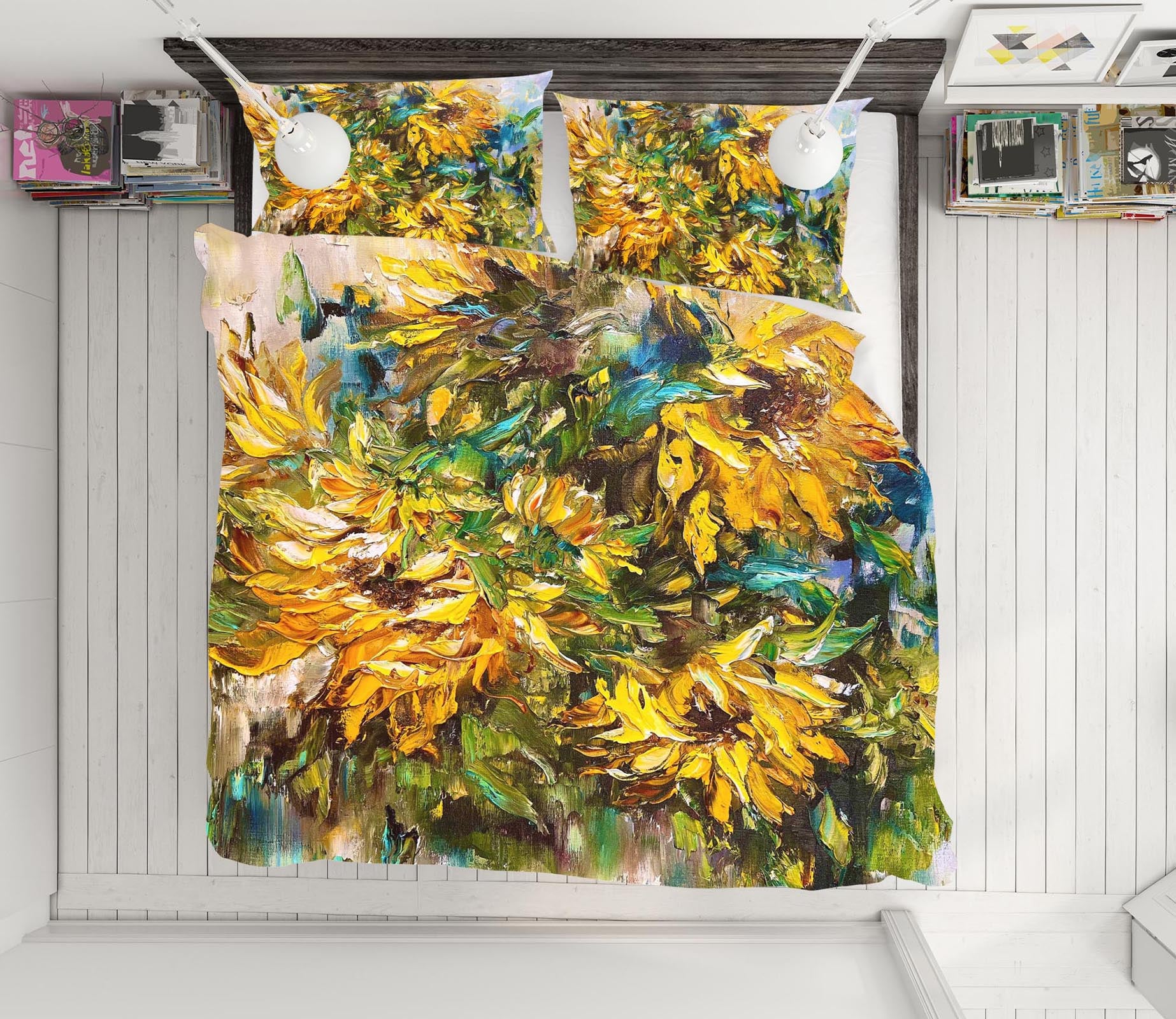 3D Yellow Flower 3802 Skromova Marina Bedding Bed Pillowcases Quilt Cover Duvet Cover