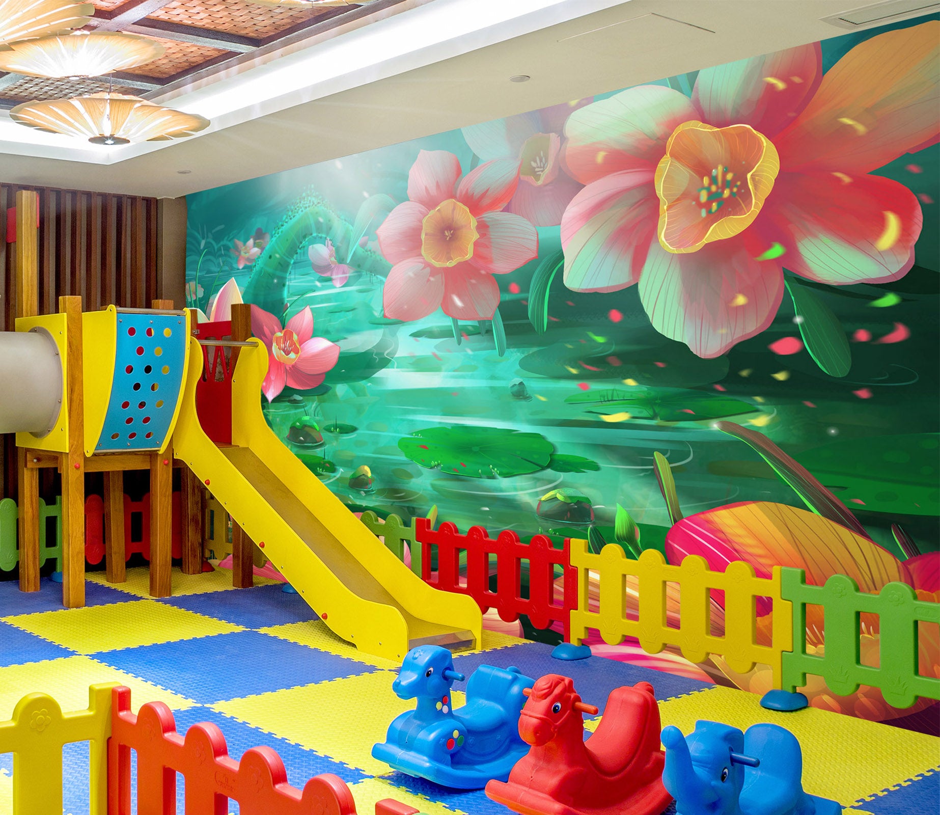 3D Flowers 1405 Indoor Play Centres Wall Murals
