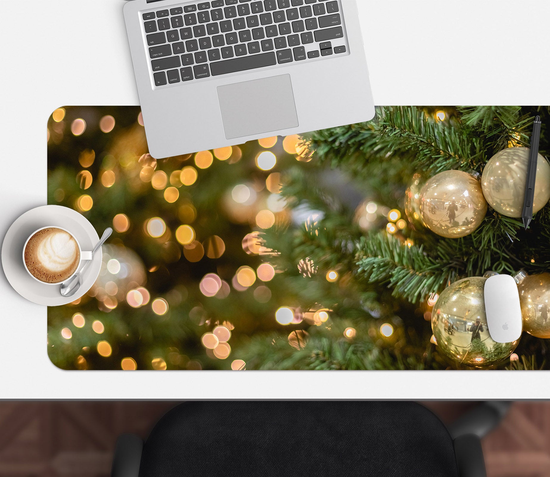 3D Tree Ball 51256 Christmas Desk Mat Xmas